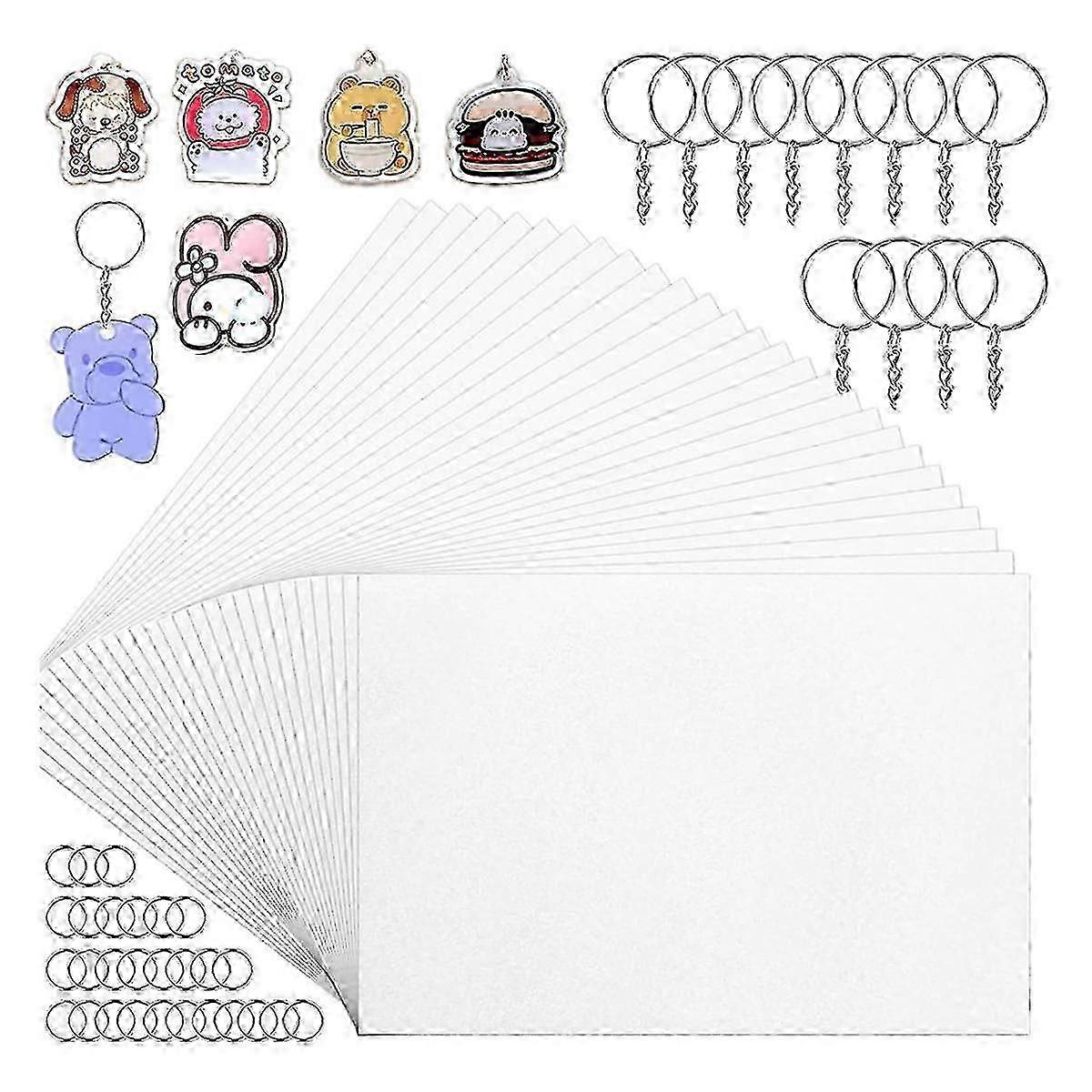 100 stk. krympeplastark, blanke krympefilmark plastpapir