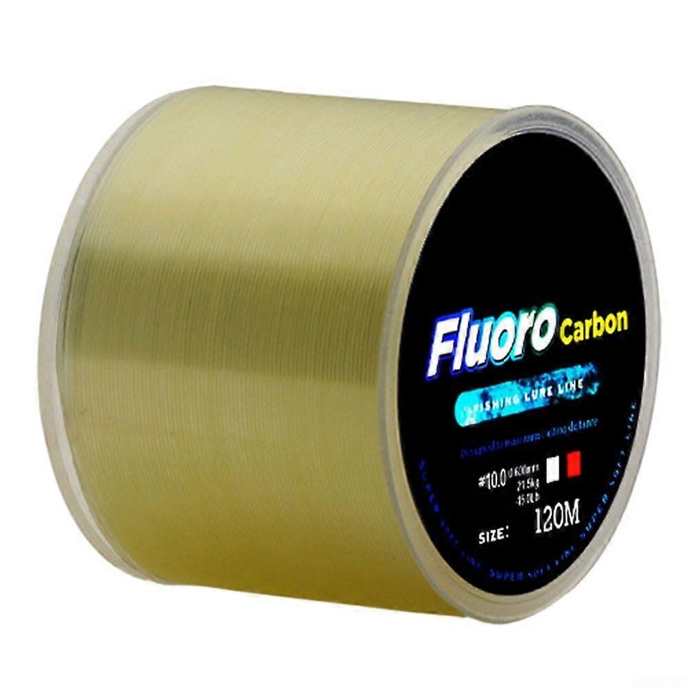 120m Carbon Fiber Fishing Line 37.5 Yellow for Freshwater and Saltwater Fishing, High Strength and Durability