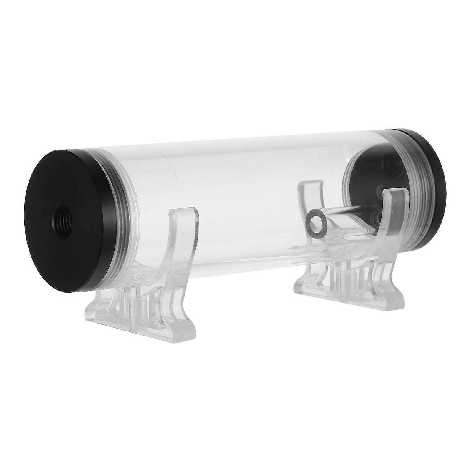 G1/4 Thread Computer Water Cooling Cylinder 16cm Cylindrical Tank Reservoir Tank for PC Computer Case Cooling System (Black)