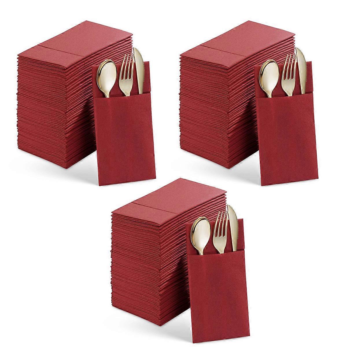 Serviettes de table, serviettes en papier pour fête de mariage, rouge