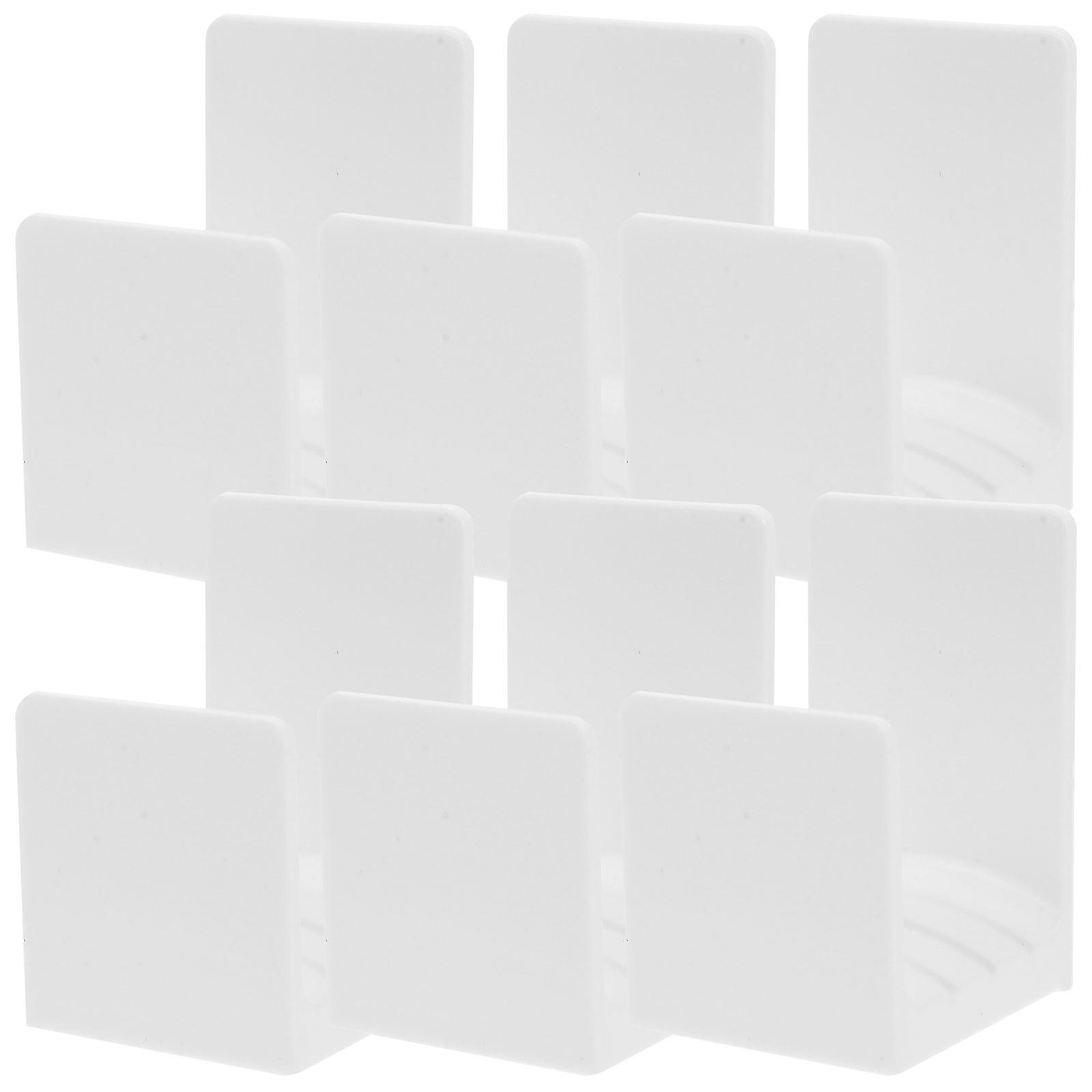Practical Pot Lid Holder Wall Mounted Pot Lid Rack Kitchen Use PP Material 6Pcs