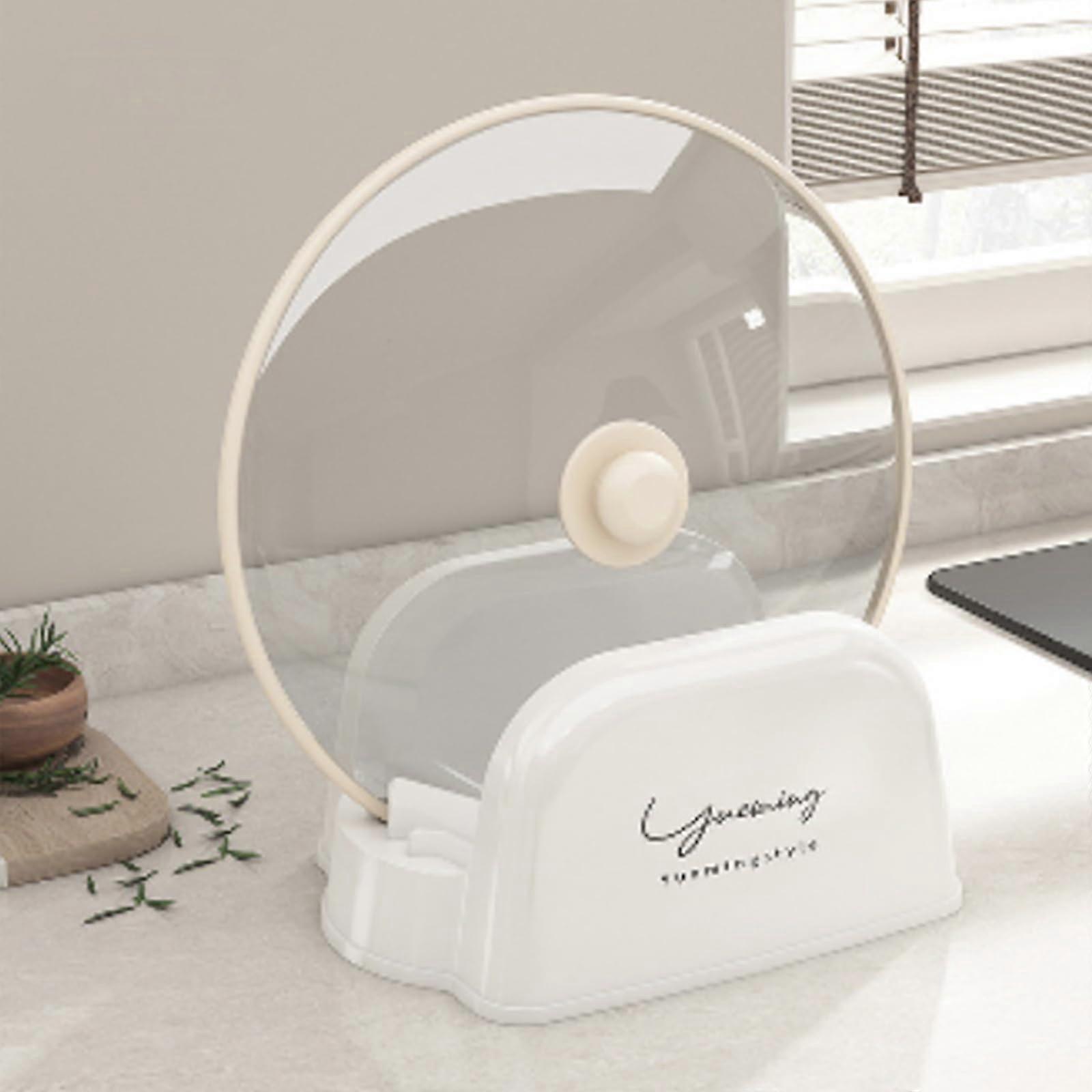 Multifunctional Pot Holder Drain Container Organizer Kitchen Gadget 21x15.5x10.5cm White Storage Rack Accessory