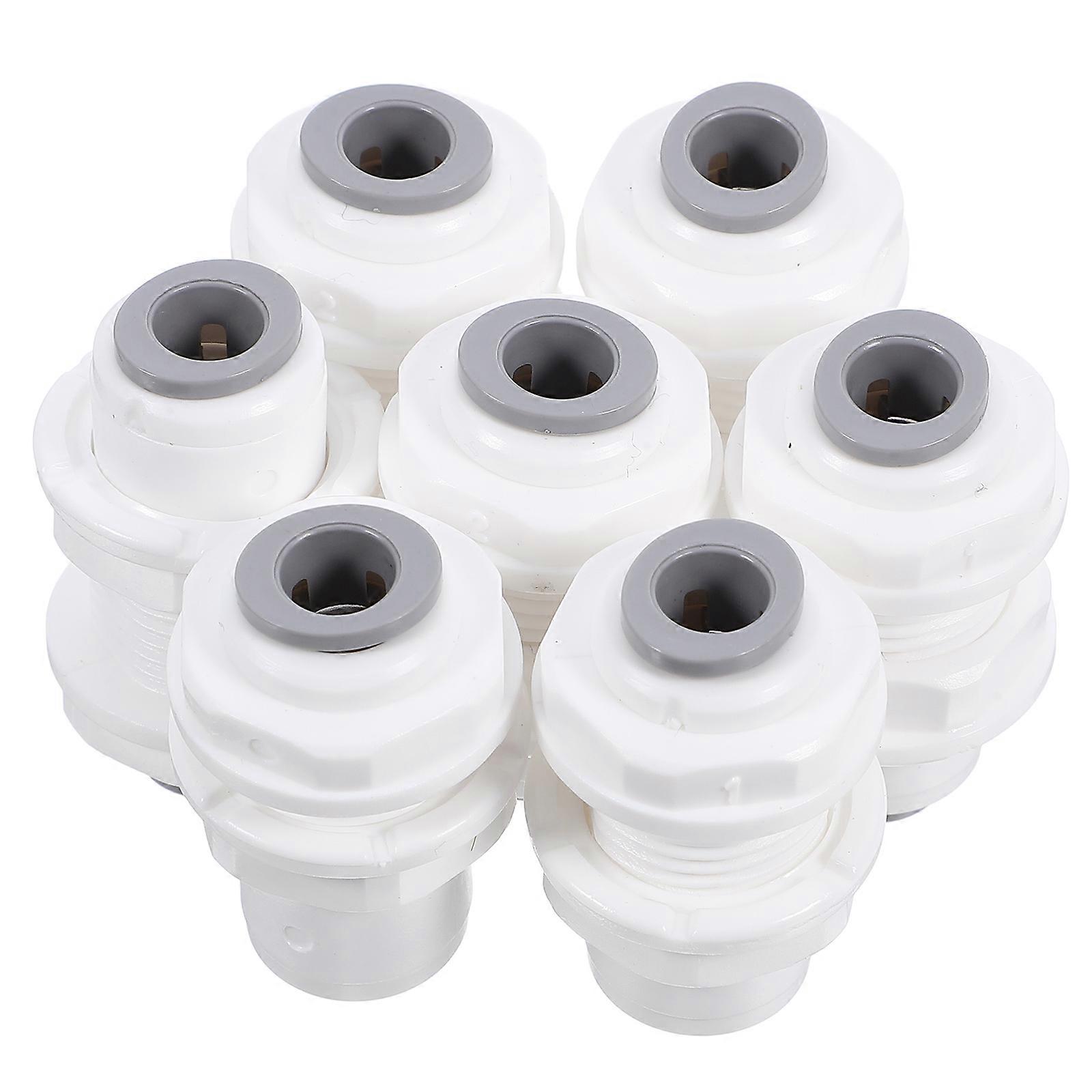 Plastic Tubing Connectors Quick Connect Fittings For Reverse Osmosis Systems Residential Use 1.5×0.8×0.8in Push-to-Connect 12Pcs