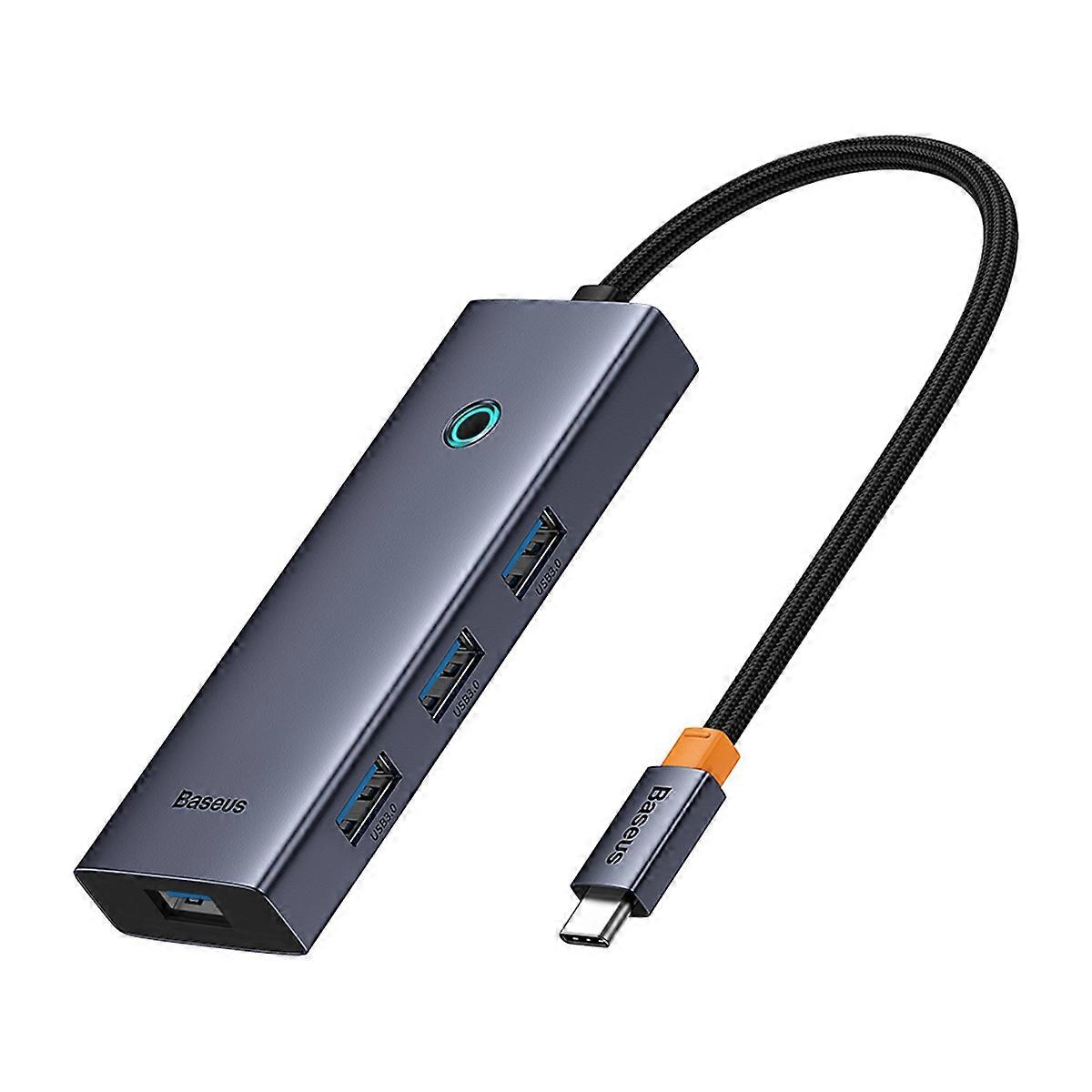 BASEUS BS OH110 5 In 1 Type C Hub USB C Extension Dock to HD 4K 30Hz Video Output, 4xUSB 3.0 for Lap