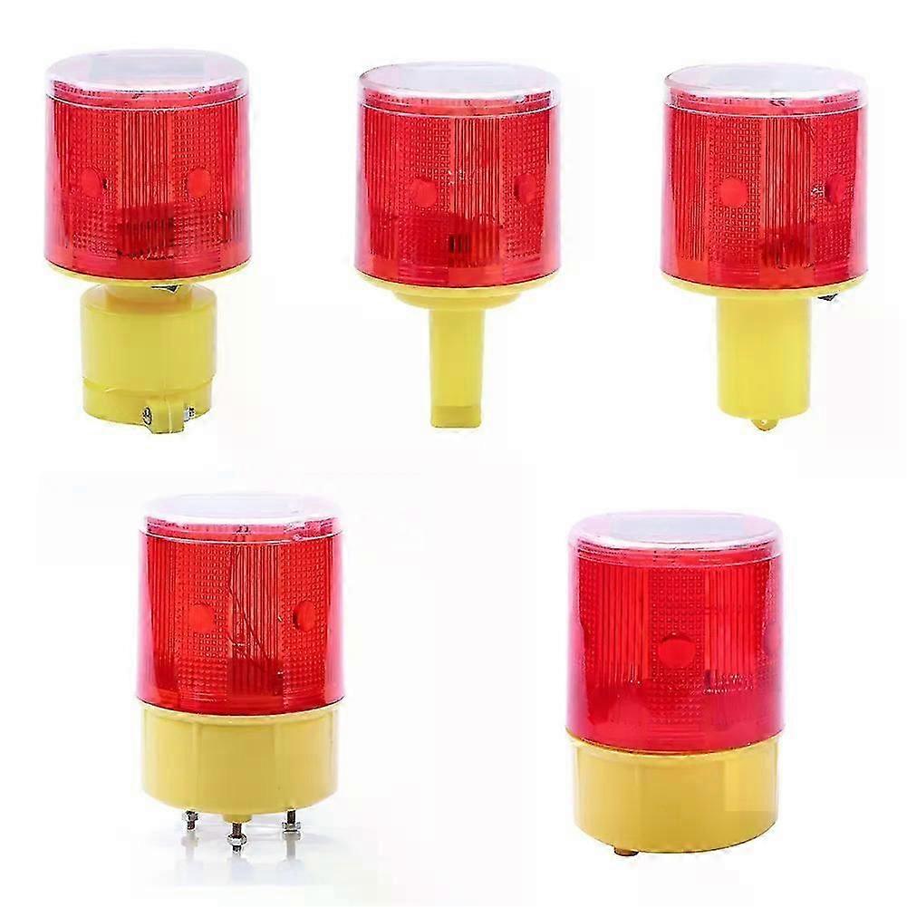Solar Strobe Warning Red Light Fit For Night Road Construction Cone Traffic Light Signal Safety Emergency LED Flicker Beacon Lamp