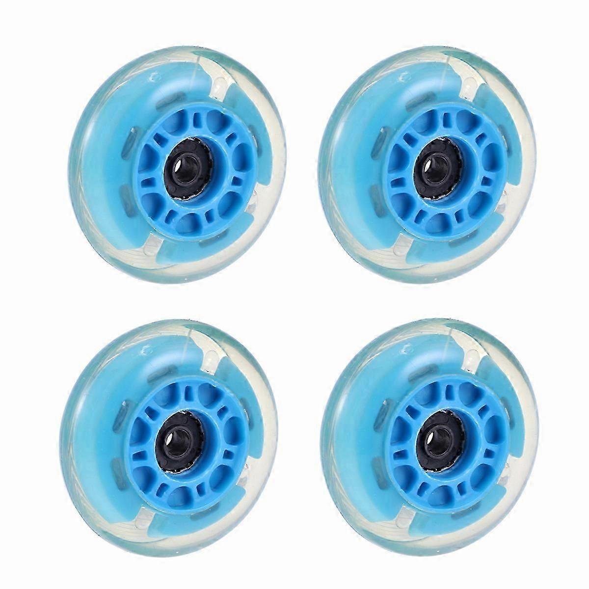 4pcs 72mm LED Skate Wheels Inline Roller Wheels for Outdoor Replacement (Random Color)