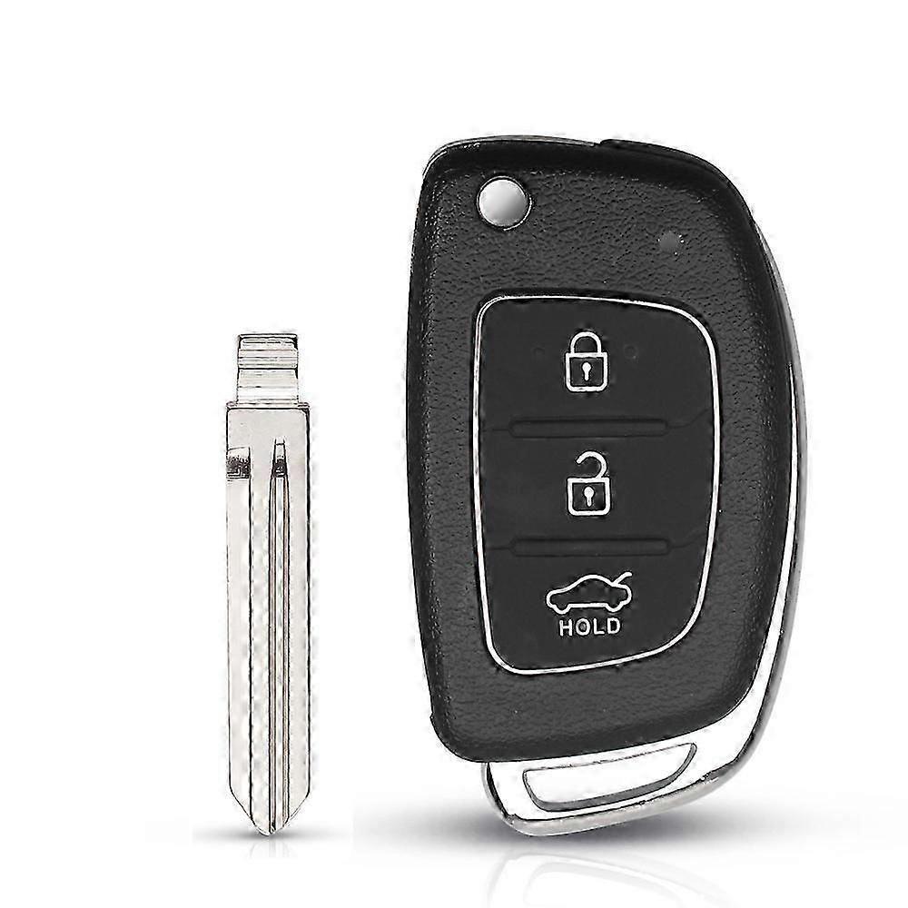 3 Button Folding Flip Remote Key Shell Car Key Case For Hyundai Solaris Ix35 Ix45 Series Auto Key Blanks Case Fob Uncut