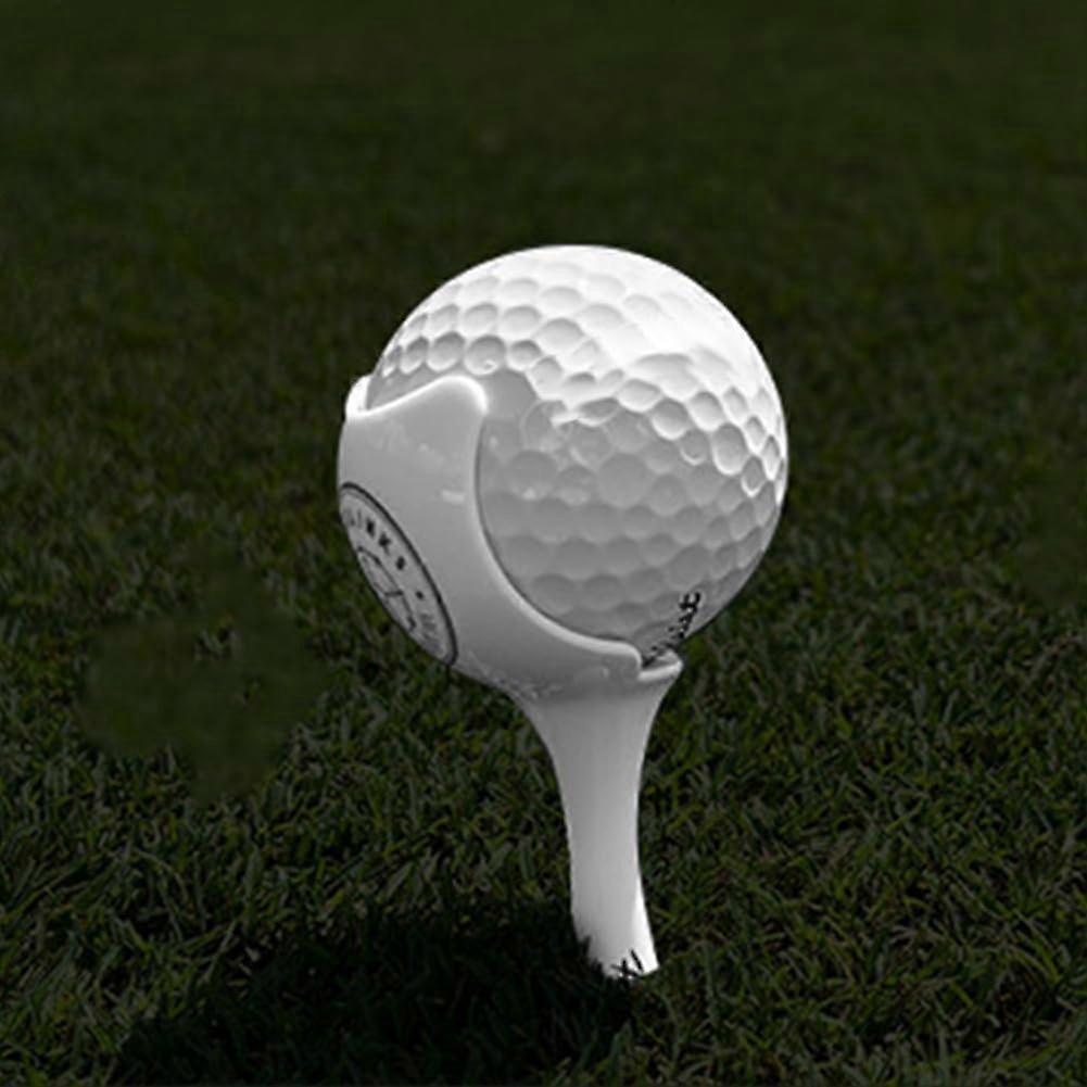 Professional Golf Tee, 4-Piece Ball Holder, Driving Range Swing Practice Tee, Golf Swing Training Aid, White