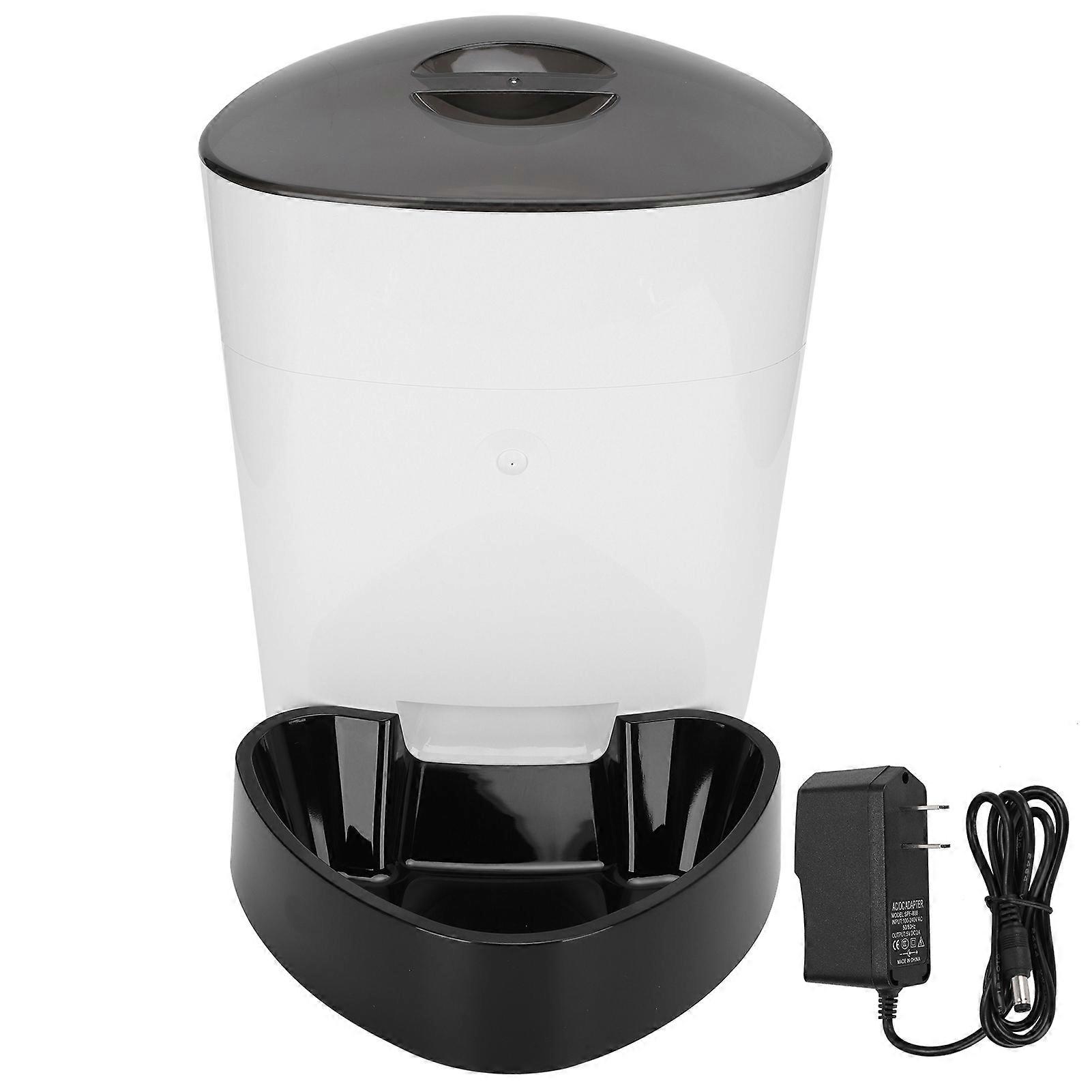 Pet Timing Feeder WiFi Remote Control Dog Cat Automatic Food Dispenser US Plug 110‑240hite WIFI
