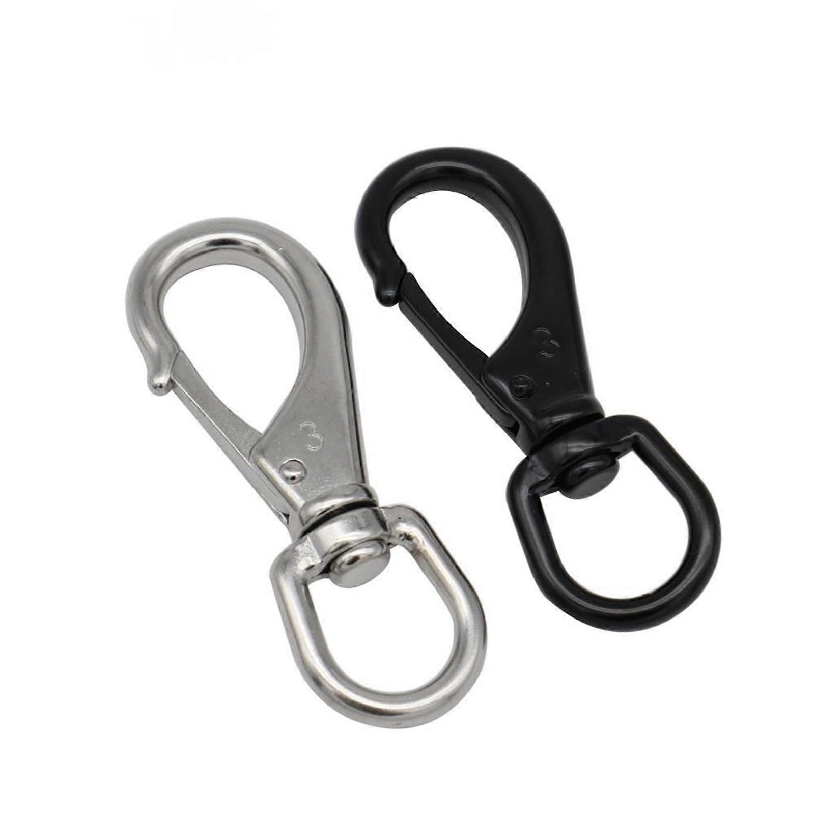 304 Black Universal Hook Chain Buckle - 2pcs Pull Rope Buckle Key Chain Swivel Hook for Deck Hardware 3#