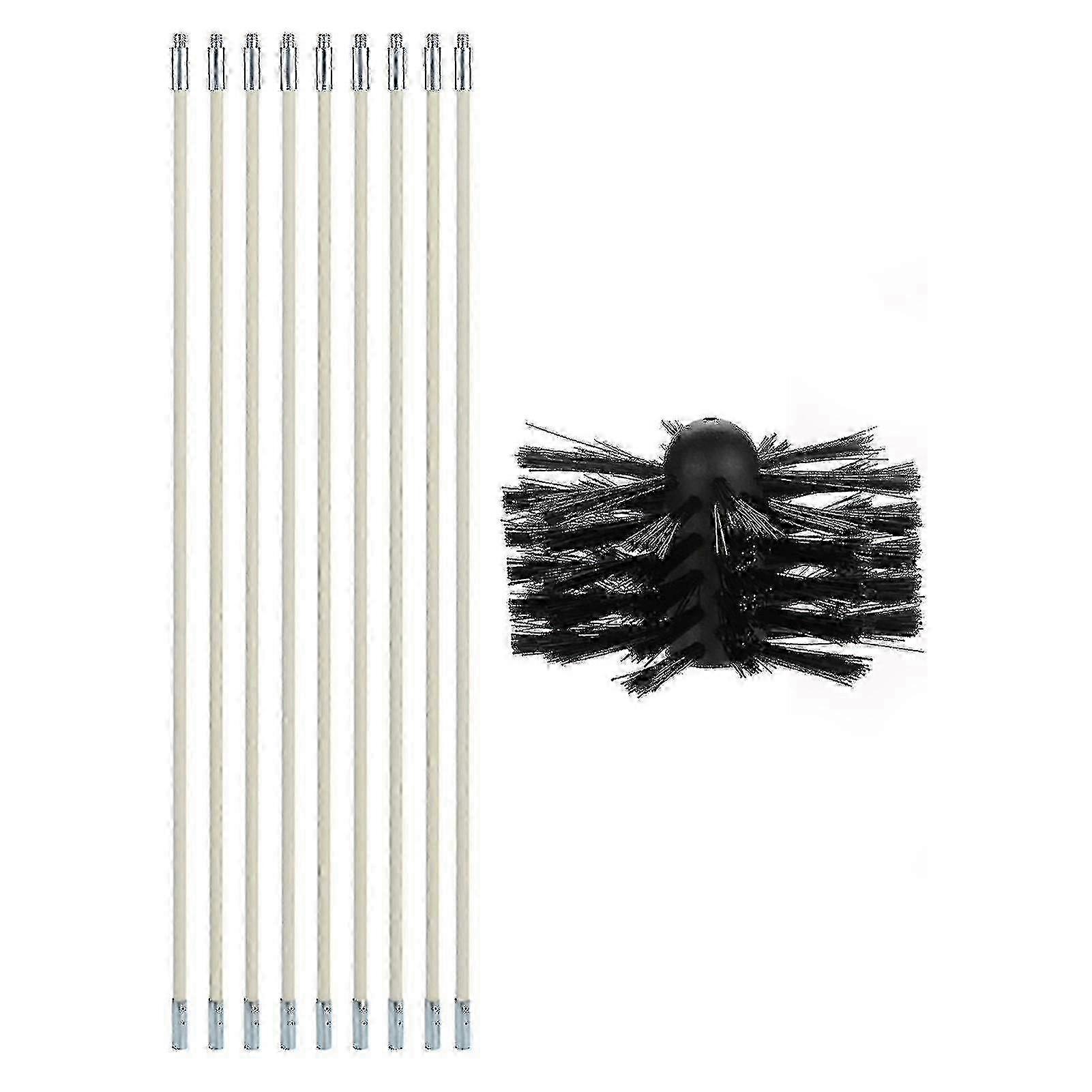 1 Set Convenient Chimney Brush With Flexible Rod Nylon