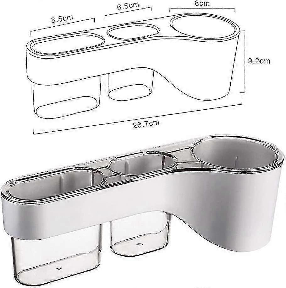 2023 Wall Mounted Hair Dryer Organizer with 2 Storage Boxes, Space Saving Solution