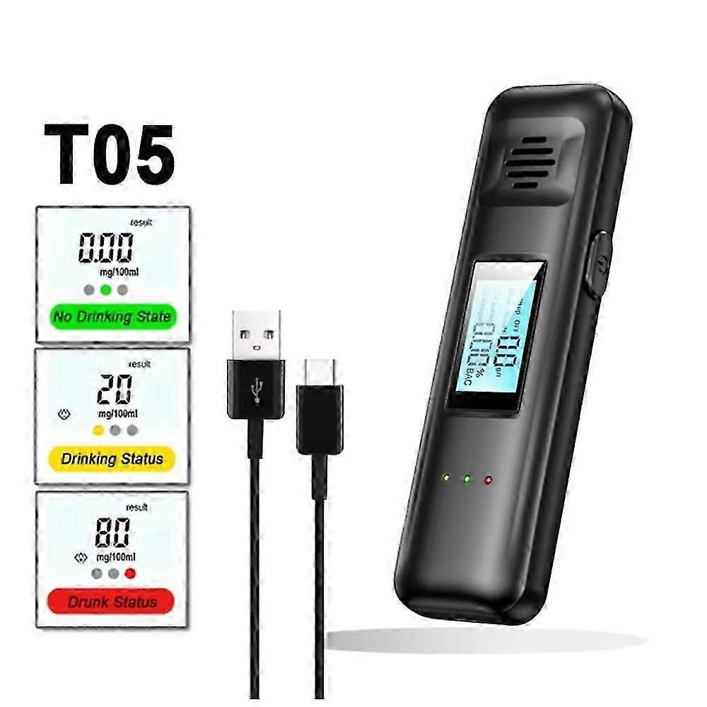 Portable Non-Contact Alcohol Tester with LED Digital Display and Type C Charging Accuracy Breathalyzer Diagnostic Tool