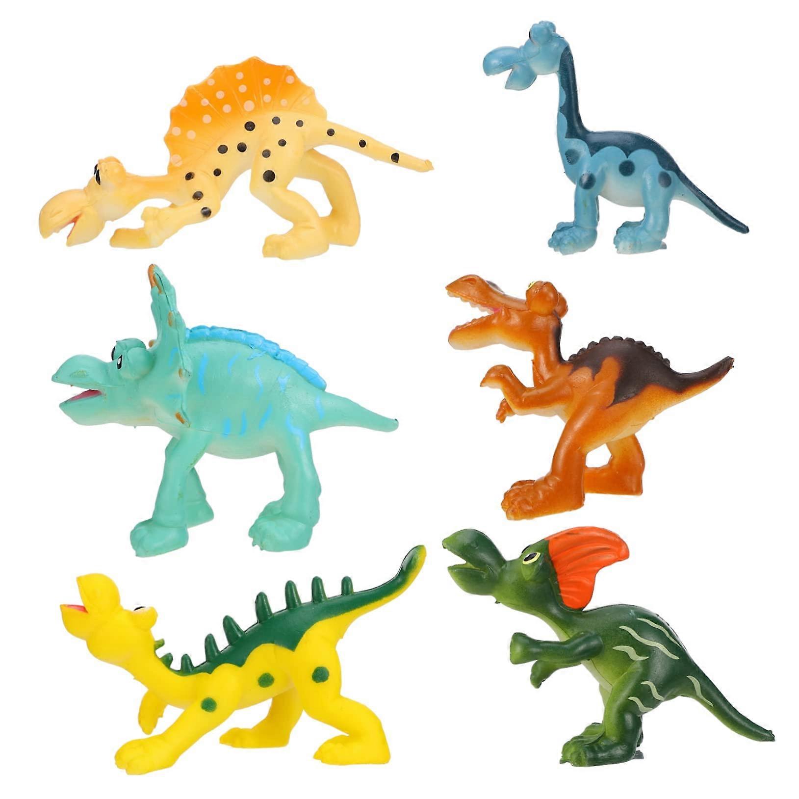 6 Pieces Cartoon Model Toy Set for Educational Role Play, Cognitive Development, and Creative Learning Activities