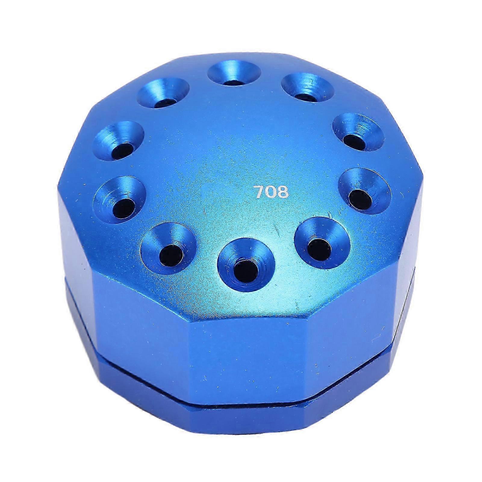 Lightweight Rotary Screwdriver Storage Box with 10 Holes for Compatible Brand Chisel Needle Blue