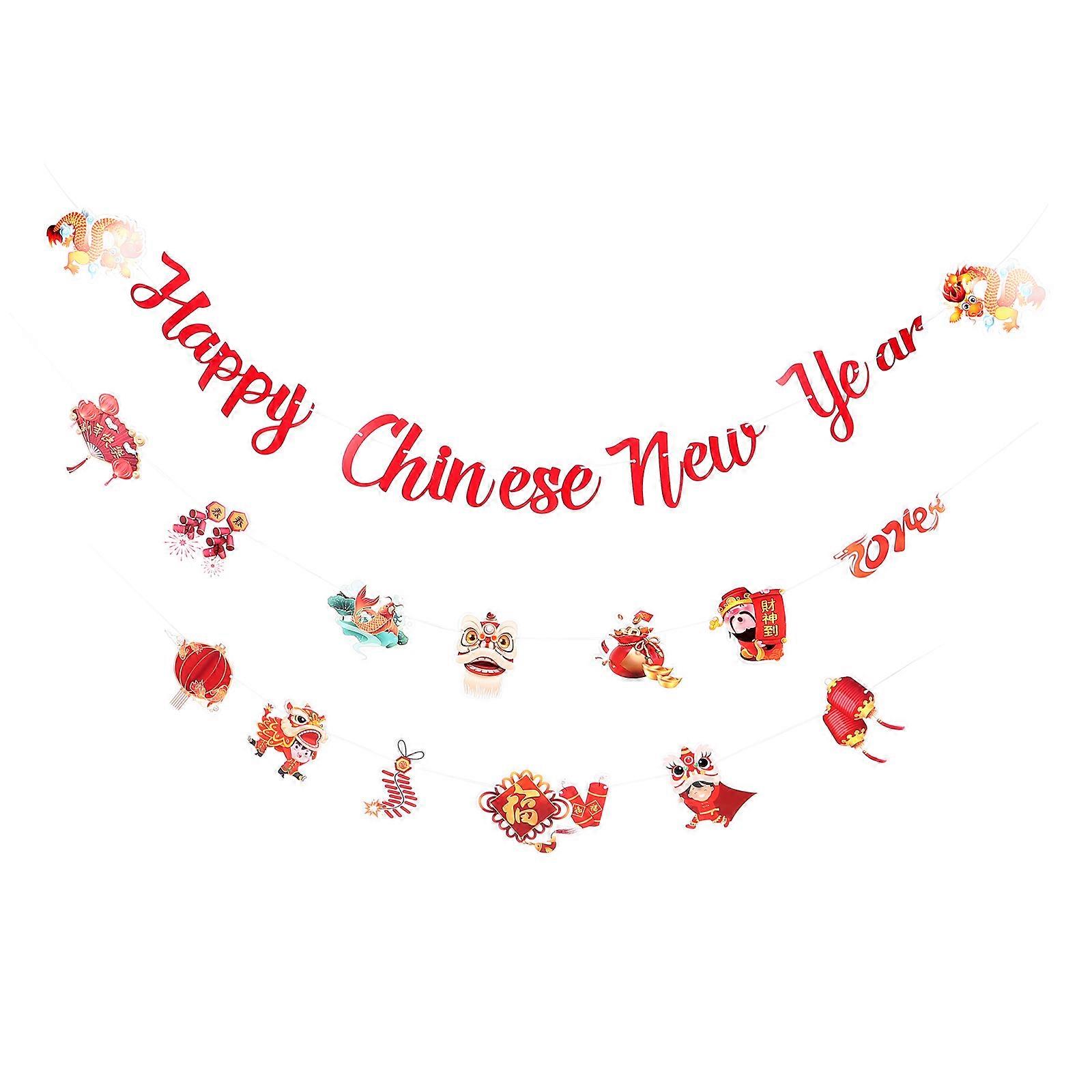 Hanging Banners Paper Multi Color 20 00X15 00X0 30cm New Year Photo Props 1 Set