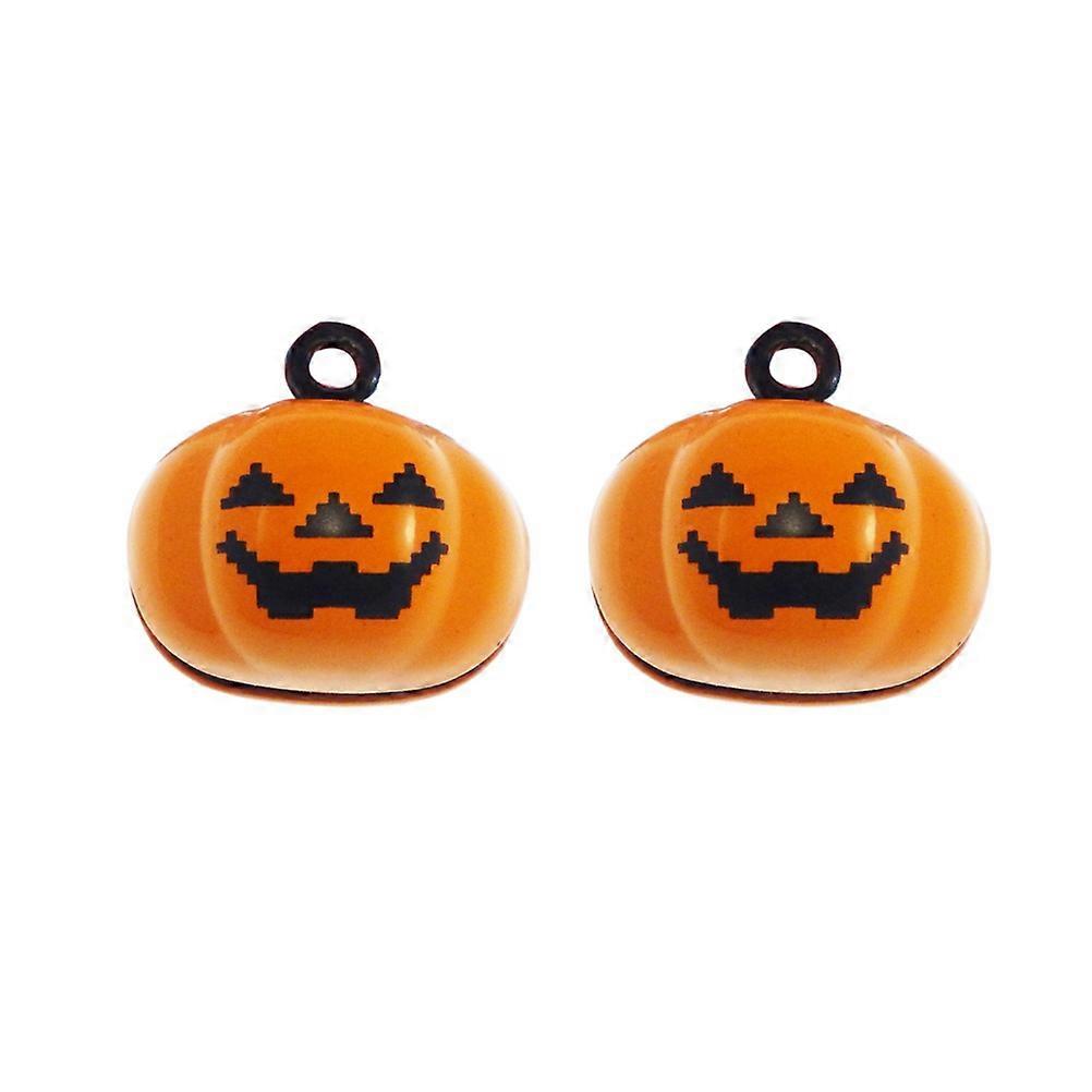 Pumpkin Bells Pet Necklace – 10pcs Cartoon Style Jingle Bells for Safe Daily Wear