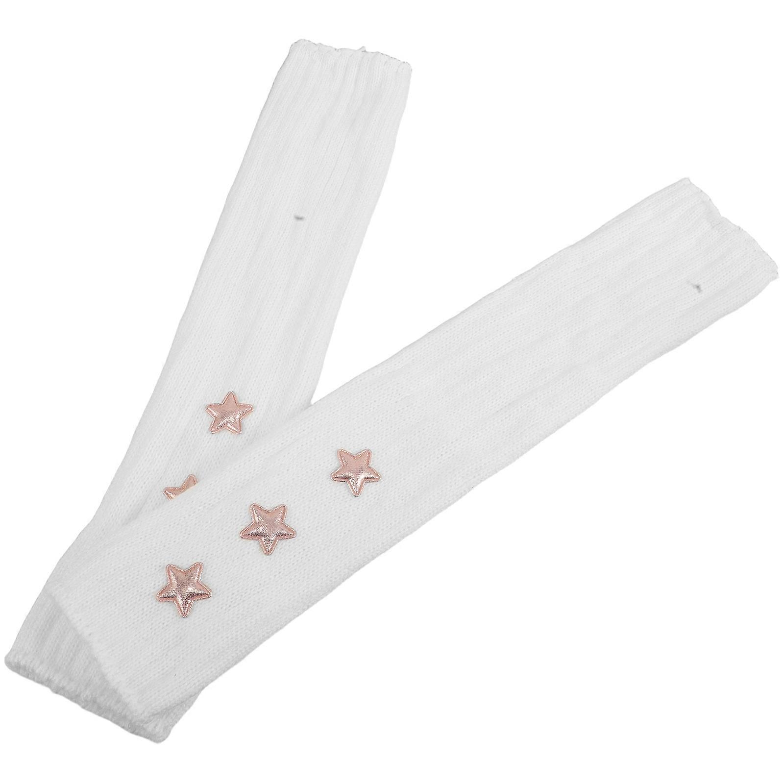 White Lolita Forearm Gloves Elegant Arm Warmers For Parties And Everyday Wear 1Pair