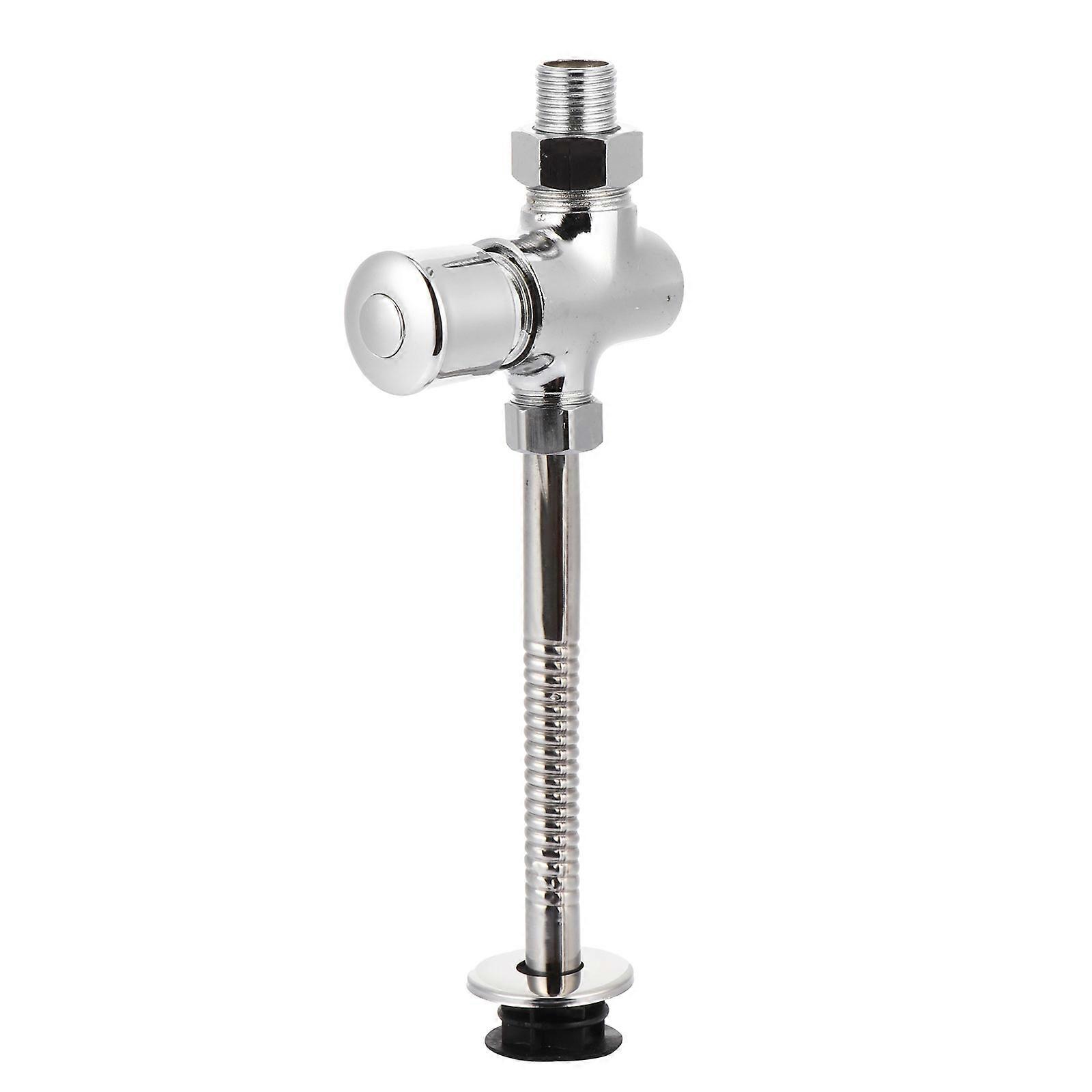 Flush Valve Replacement Urinal Flush System Urinal Flush Part Zinc Alloy Manual Delay Automatic Shutoff 1Pack