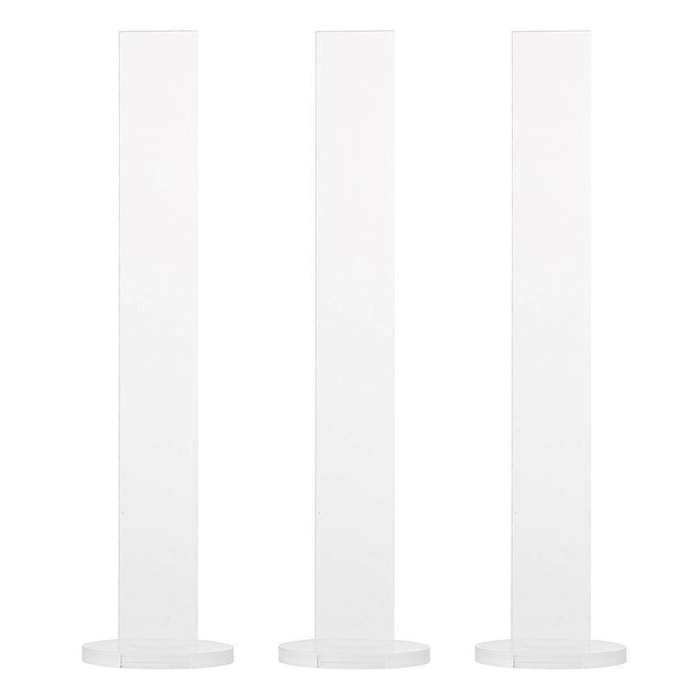 Clear Display Stand Square Acrylic Storage Holder Dust Resistant For Home Use 3Pcs