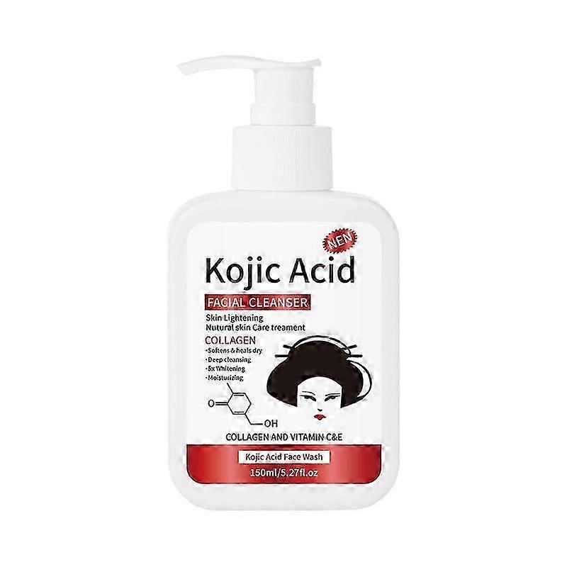 Kojic Acid Facial Cleanser 150ml - Gentle Foaming Face Wash for Glowing, Smooth, Refreshed Skin - Daily Cleansing Formula - Non-Drying, Suitable for A