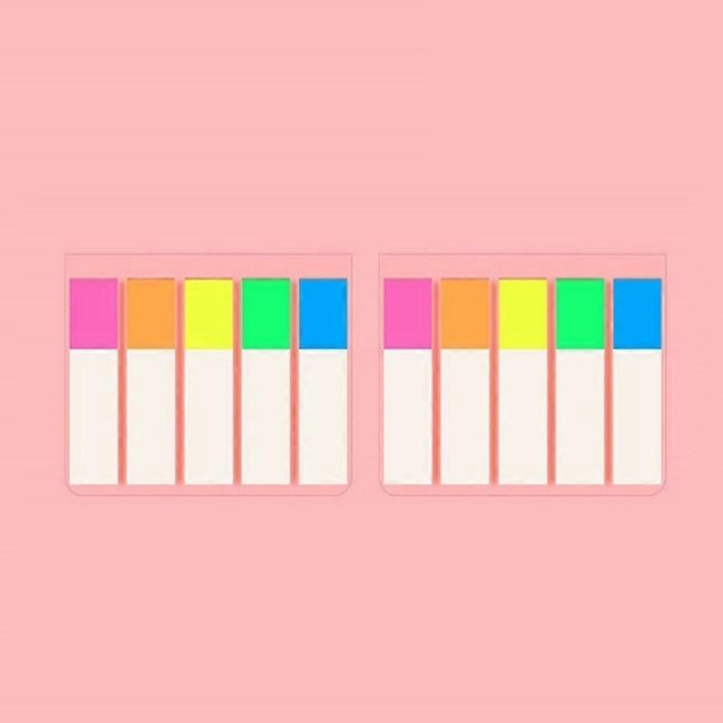 5pcs Fluorescent Transparent Small Sticker Note Indicator Label Index Sticker, Specification: 7664 (One Pack)