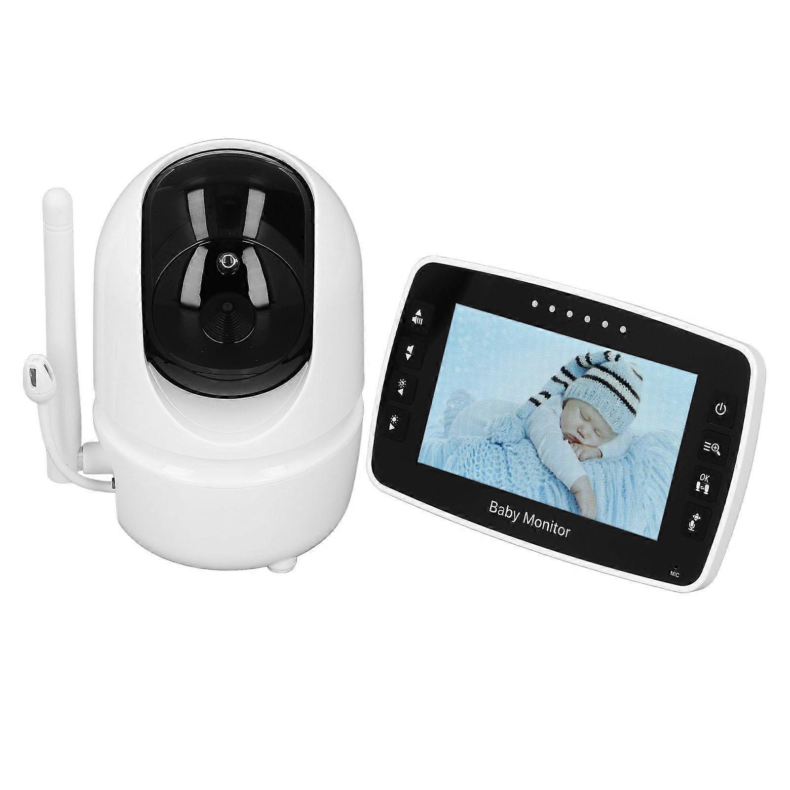 4.3Inch Video Baby Monitor Wireless IPS Screen 2X Temperature Display 2 Way Night Vision Baby Sitter Camera 100‑240V EU Plug 