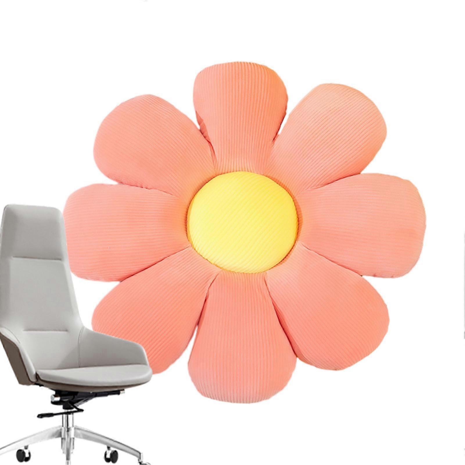 Daisy Chair Cushion Plush Floor Cushion with Flower Motif Cute Seat Cushions for Living Room, Car, Sofa