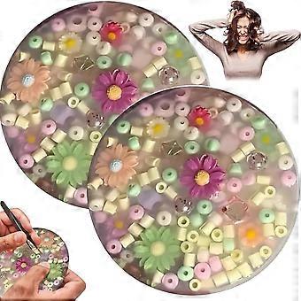 Round Silicone Picky Pad Fidget Toy, 2 Pack, Double-Sided, Stress & Anxiety Relief