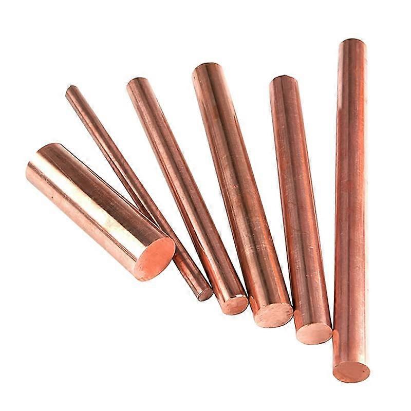 2 Pieces 50 cm Length 312 mm Diameter T2 Copper Round Rod Milling Welding for Metal Processing Copper Rod Ref: 1743