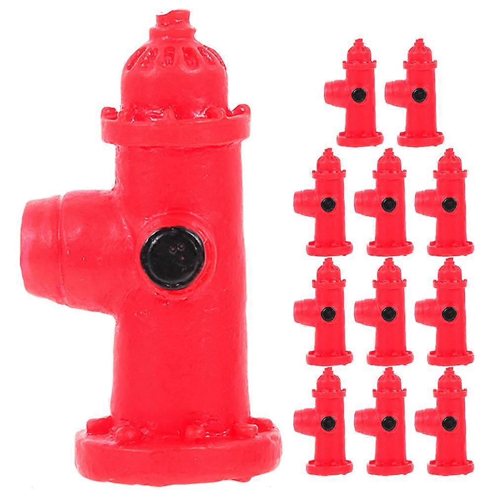 Hydrant Model Diy Landscape Decoration Realistic Shape Fine Craftsmanship Indoor Display 12Pcs