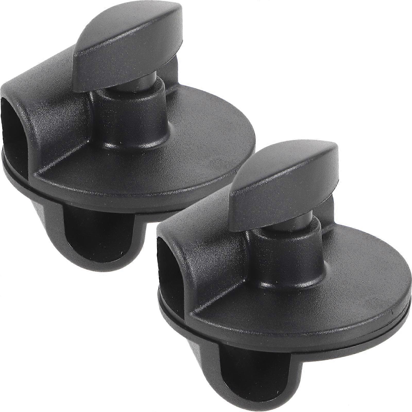 Adjustable Mic Clip Microphone Arm Clamps Band Practice Vocalists 7x7cm Black Round Support 2Pcs