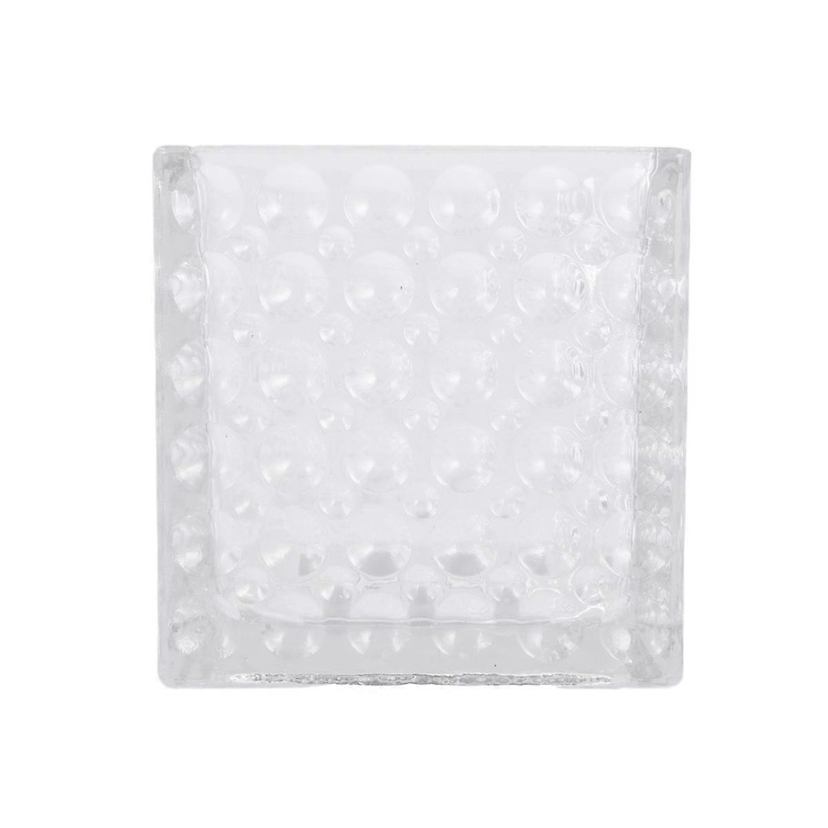 Bouquet Flower Vase Transparent Glass Cube for Indoor Decoration 10cm Minimalist Design 1 Set