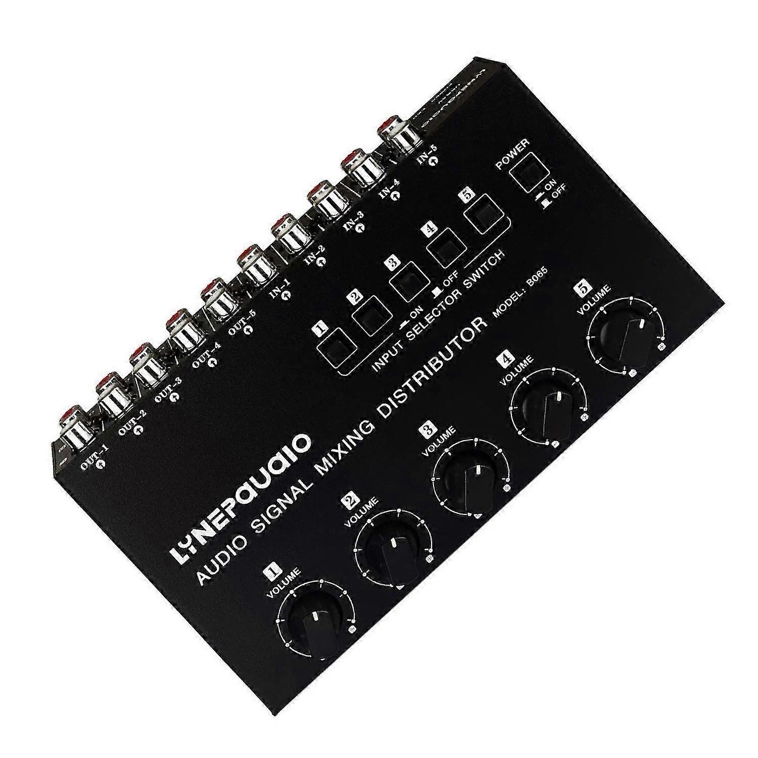 Mini 5-way o Splitter Stereo Switcher Box Sound Mixer για Club / Studio
