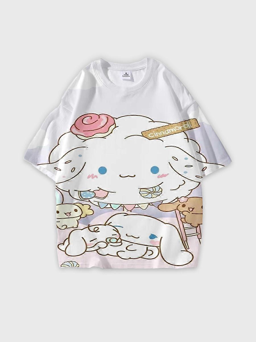 T-shirt round neck Pattern loose short sleeve JW993