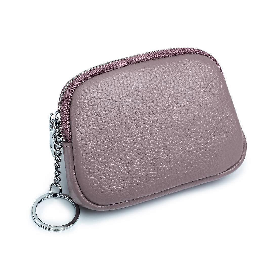Portable Car Key Bag for Women, Vintage Purple Remote Control Key Case with Zip Closure and Coin Holder, Compatible with Most Keys
