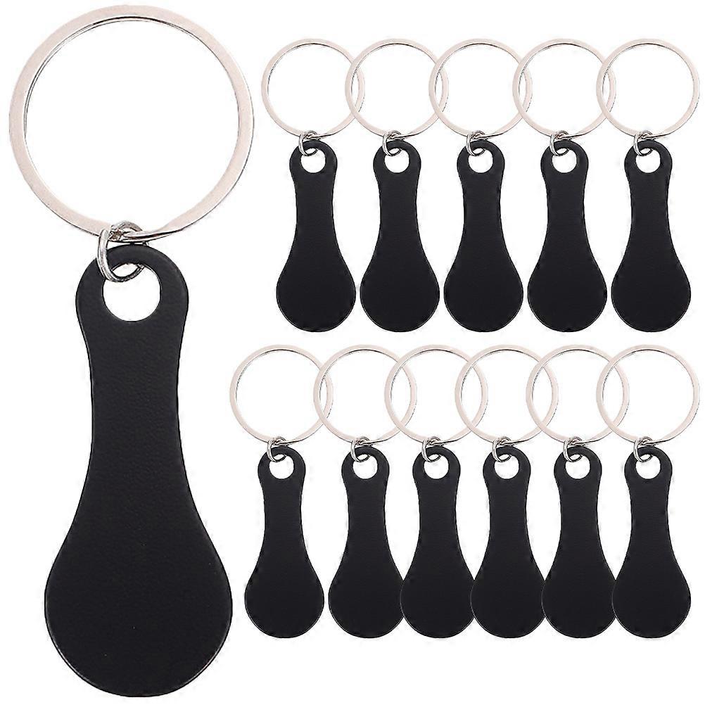 Reusable Cart Token Key Ring Round Style Practical For Daily Life 12Pcs