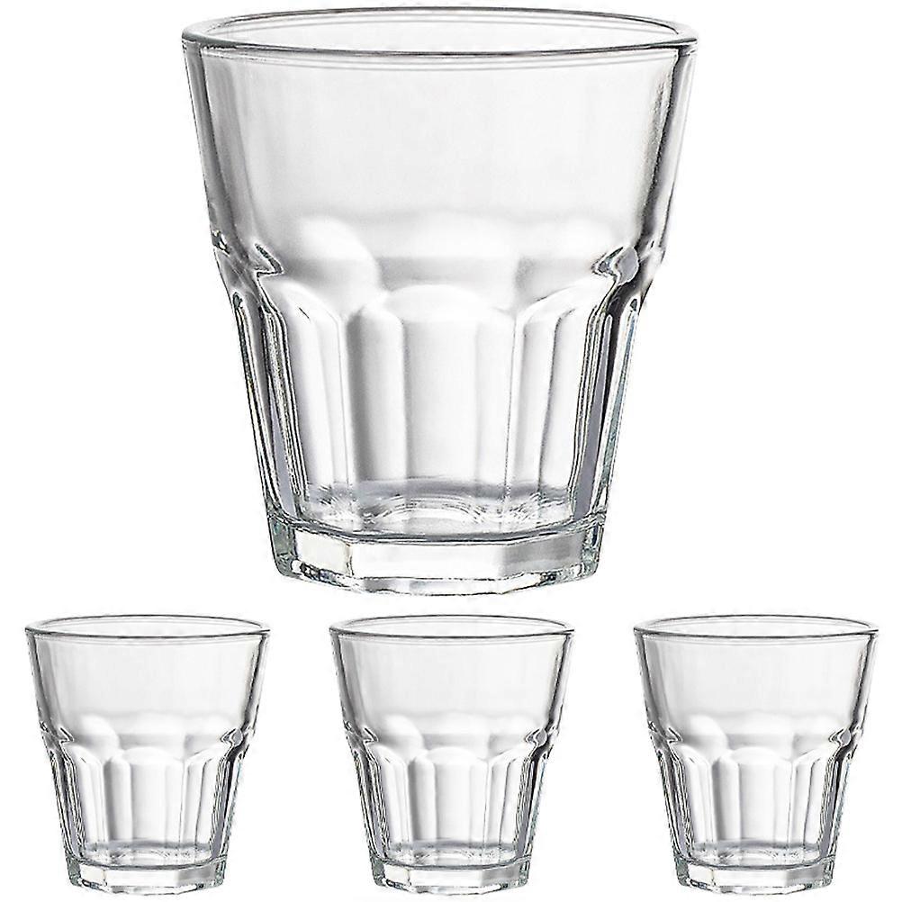 Unique Cups Simple Design Beer Cup for Home Use Restaurants 3.5×3.3×3.3in Beverage Container 4Pcs