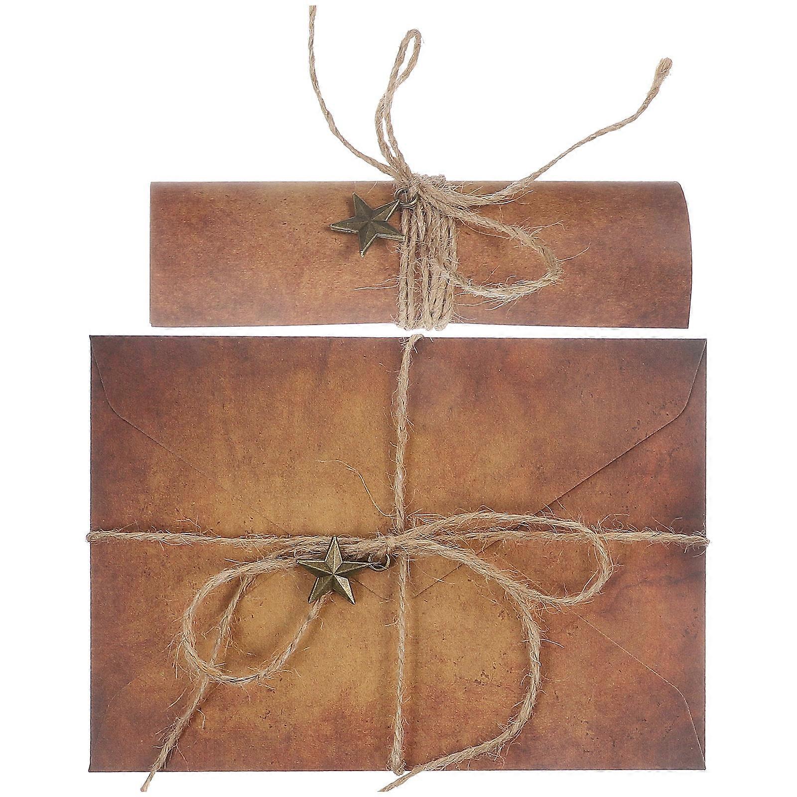 Vintage Letter Writing Set 5 Sets Retro Envelopes & Paper Compact Stationery for Invitations, Office Notes, and Personal Messages