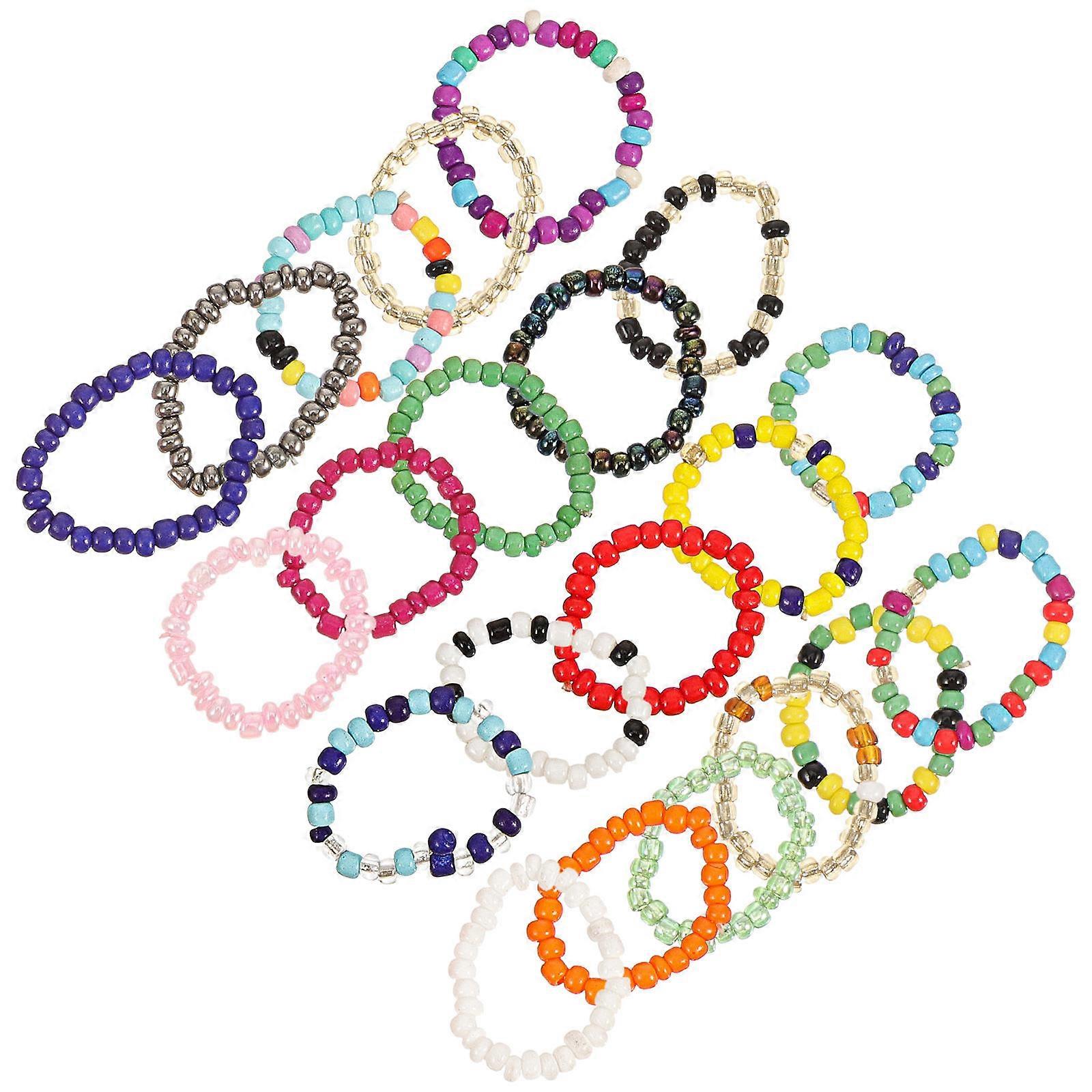 Here's a refined and appealing product description for the **21pcs Beaded Rings Set**:
✨ **21pcs Beaded Rings Set – Stylish & Comfortable Finger