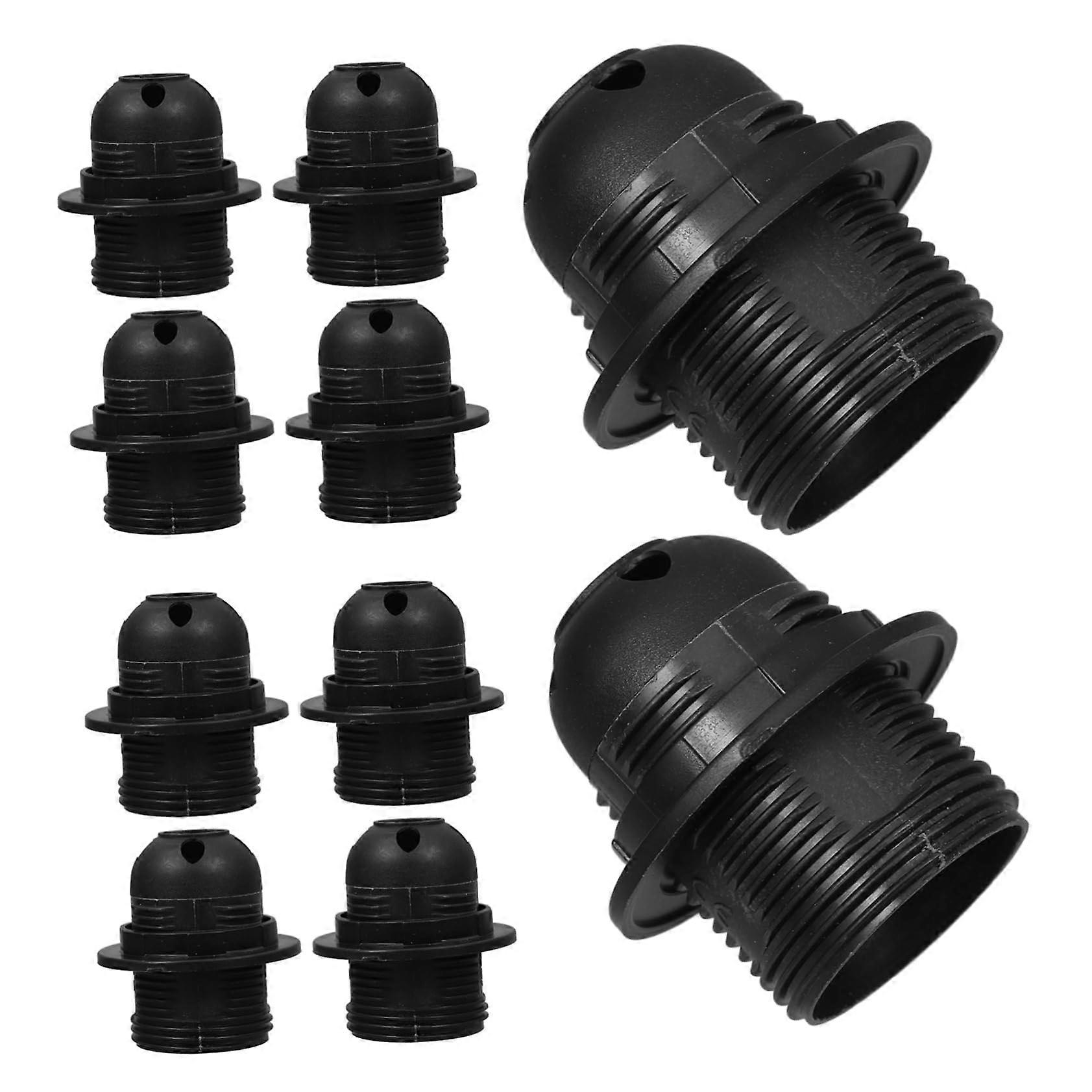 E27 Lamp Socket Adapter Clips - 10 Pack Black Light Fixtures Compatible with Standard Threads for Black Lighting Designs