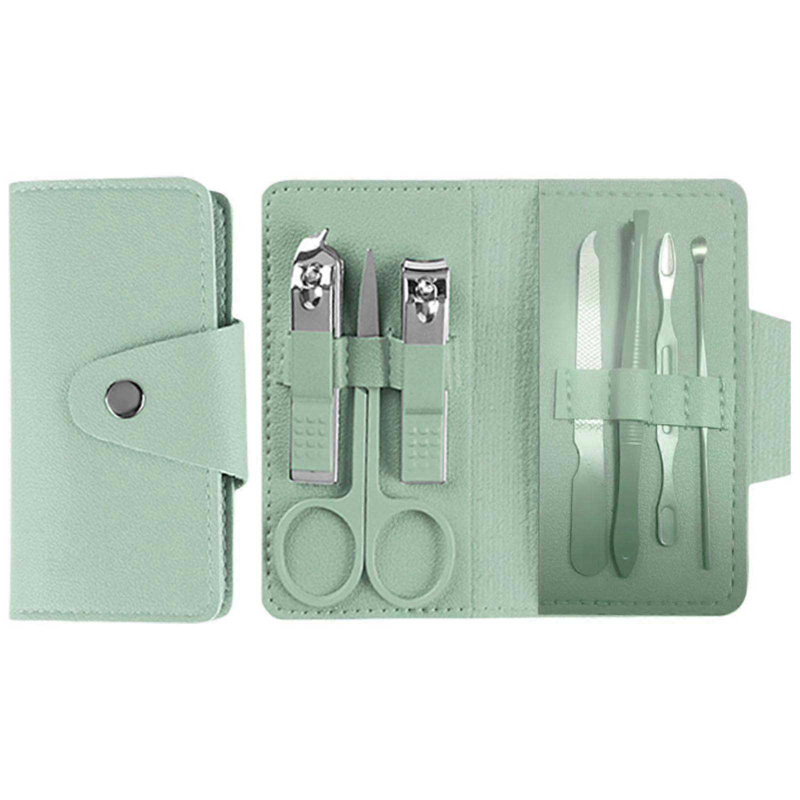 Manicure Pedicure Set 7 Pcs Nail Clippers Kit with Cuticle Trimmer for Fingernail and Toenail Care