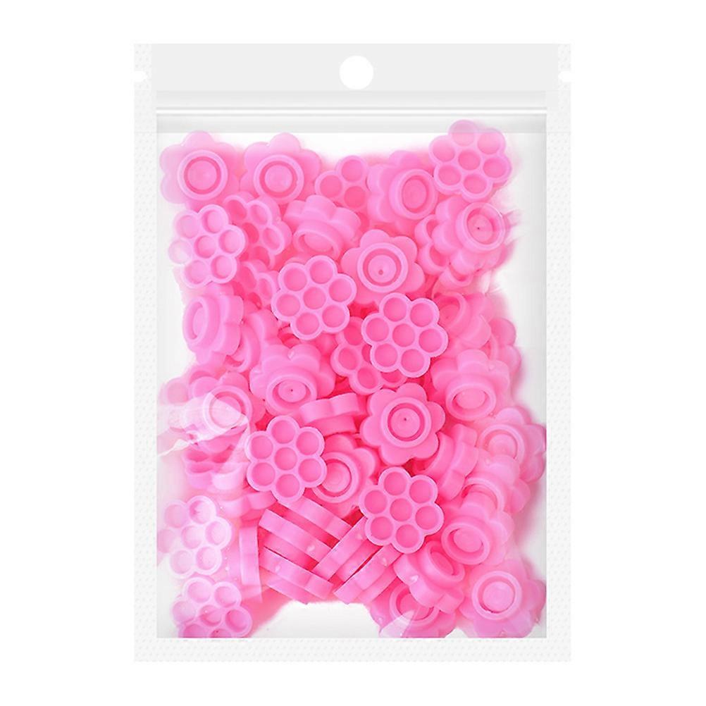 Eyelash Adhesive Supplies Eyelash Grafting Tool Kit Makeup Application Compact Design Plastic 0.7×0.7×0.3in Aid for Eyelash Grafting 100Pack