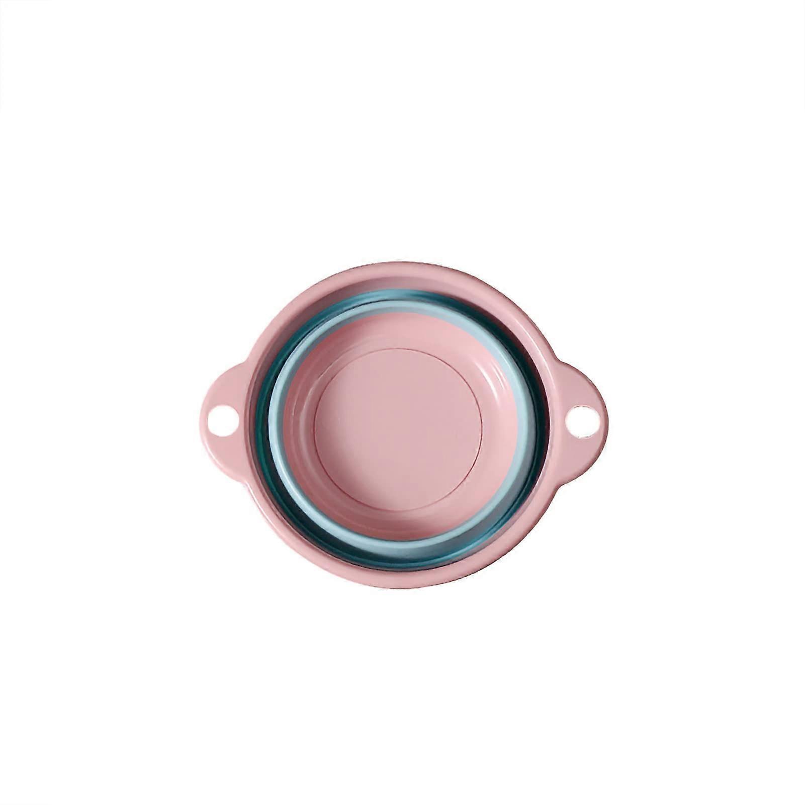 Collapsible Portable Sink, Durable PP-TPR Material, Wear-Resistant, Glossy Finish, Ideal for Family Use, Pink