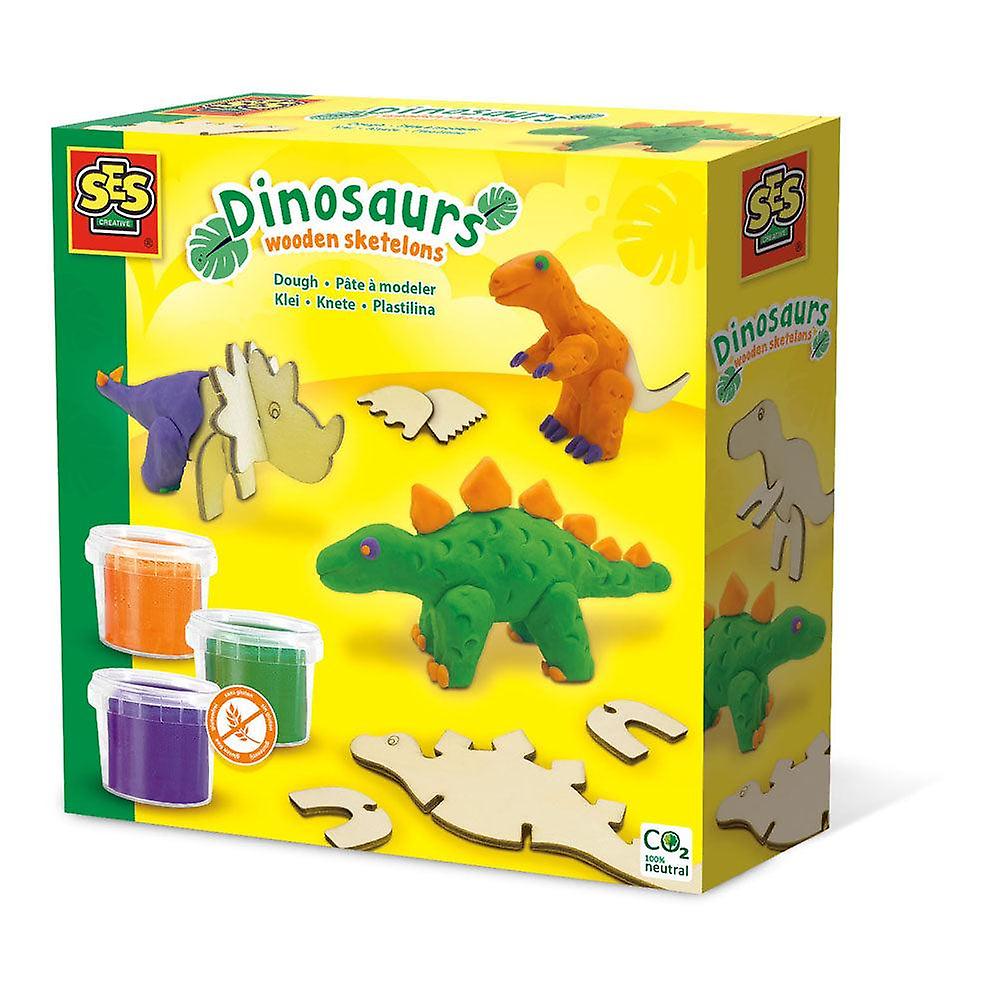 SES Creative Dinosaurs Wooden Skeletons Dough Set