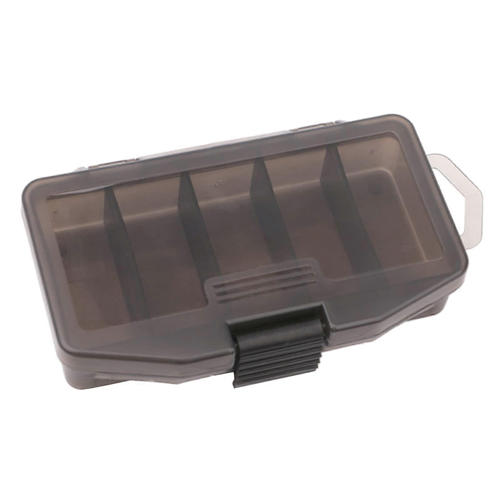 Fishing Storage Boxes - Small Fishing Tackle Organizer Case with 5 Compartments for Lures and Accessories