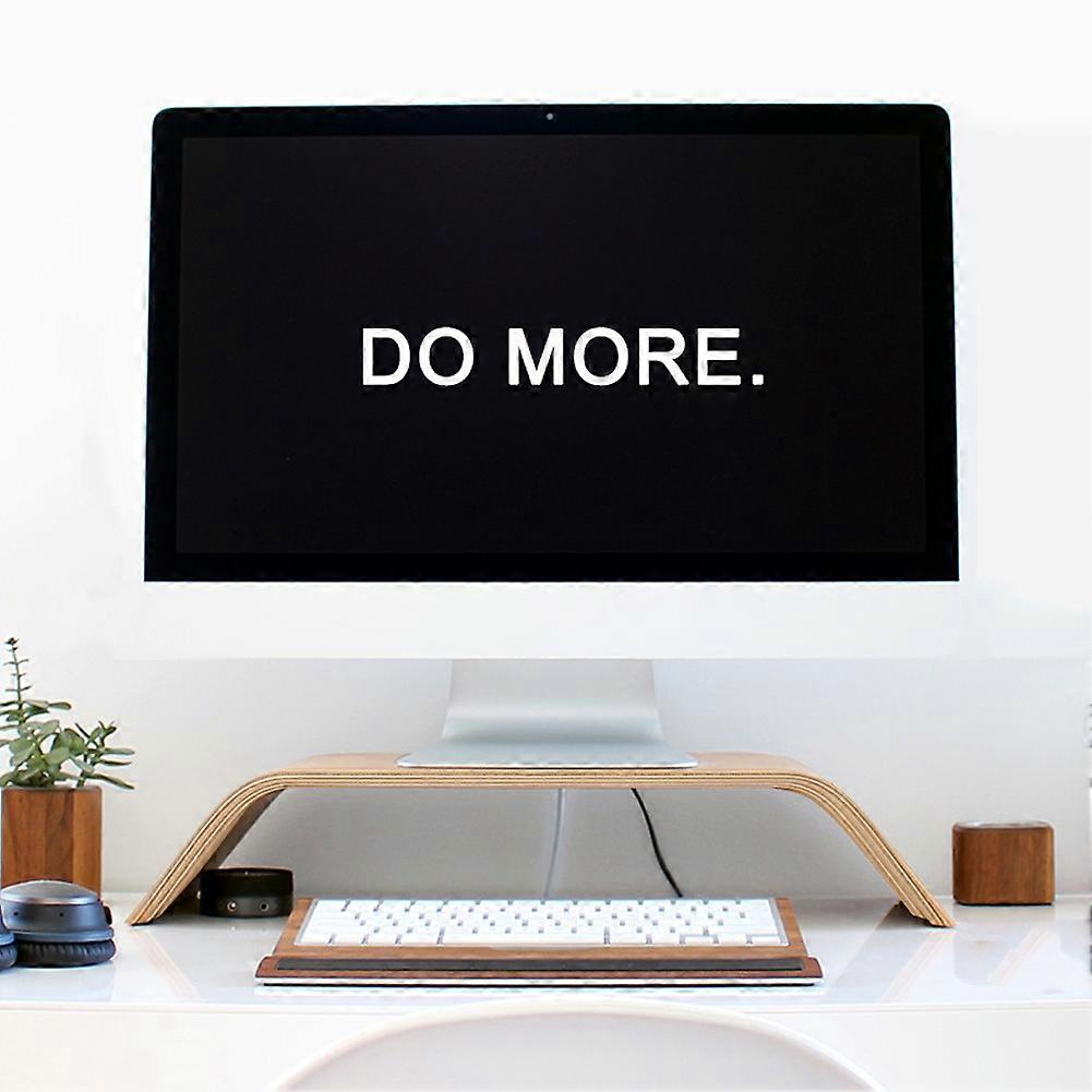 Desktop Computer Monitor Elevator Laptop Notebook Wooden Stand  Holder Display BracketBirch Color