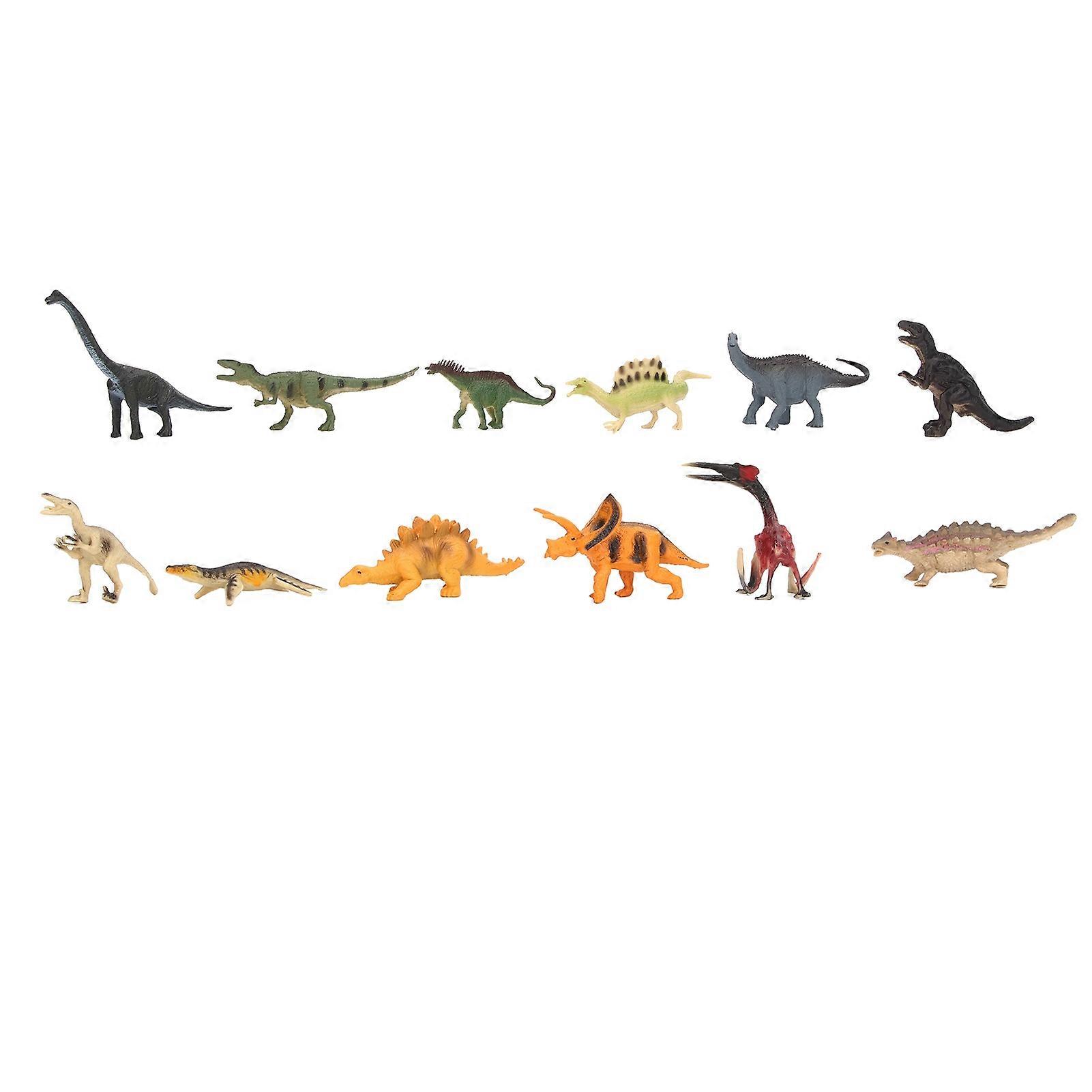 12 Mini Dinosaur Toy Figures for Kids – Realistic Static Decor