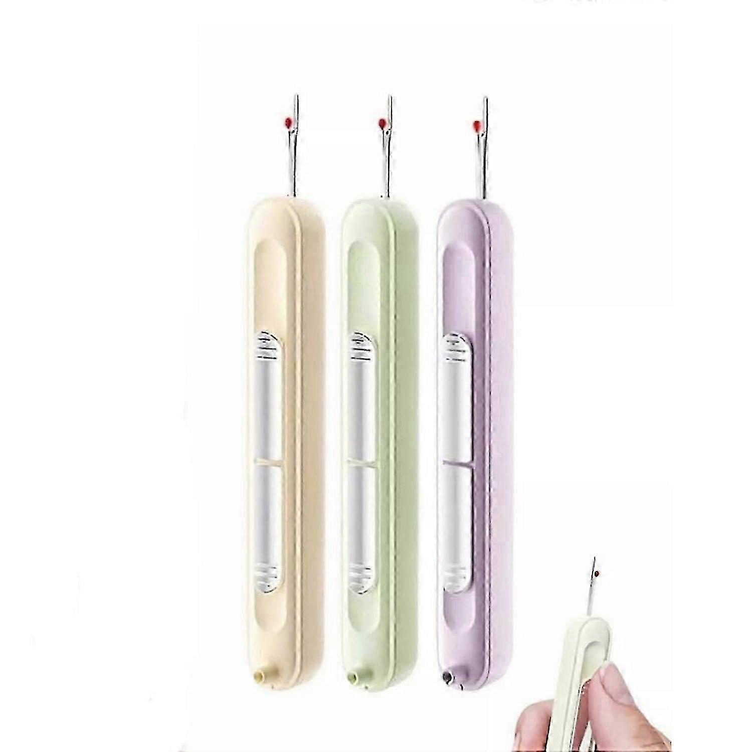 2Pcs Plug-in Needle Threader, 2 in 1 Threading and Thread Removal ToolsGreen SZRH AC-