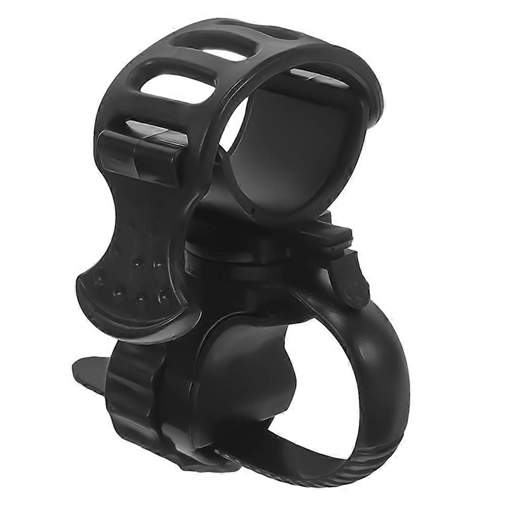 Bike Handlebar Flashlight Holder with Adjustable Rubber Clip 1 Set Black Silicone Bracket for Mountain Bike Torch